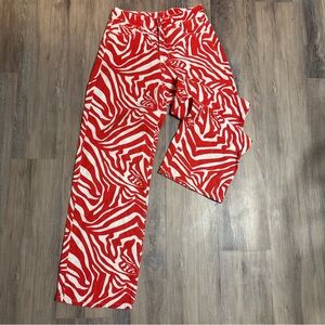 Women’s Red/Dark Pink swirly pants from Shein Small